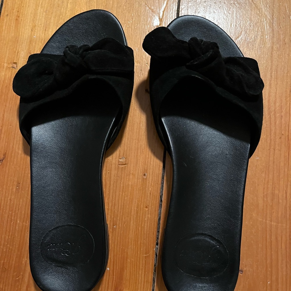 J crew black bow sandals size 8